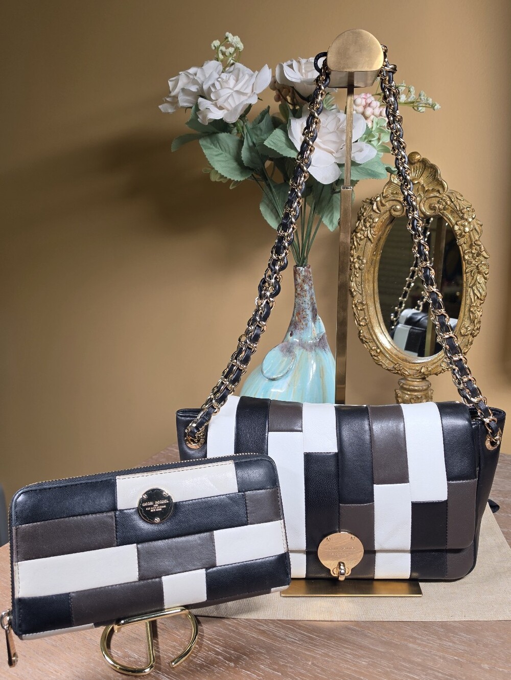 henri bendel Patchwork 712 5th Ave. Collectors Bag w/ Wallet (Retail $826)